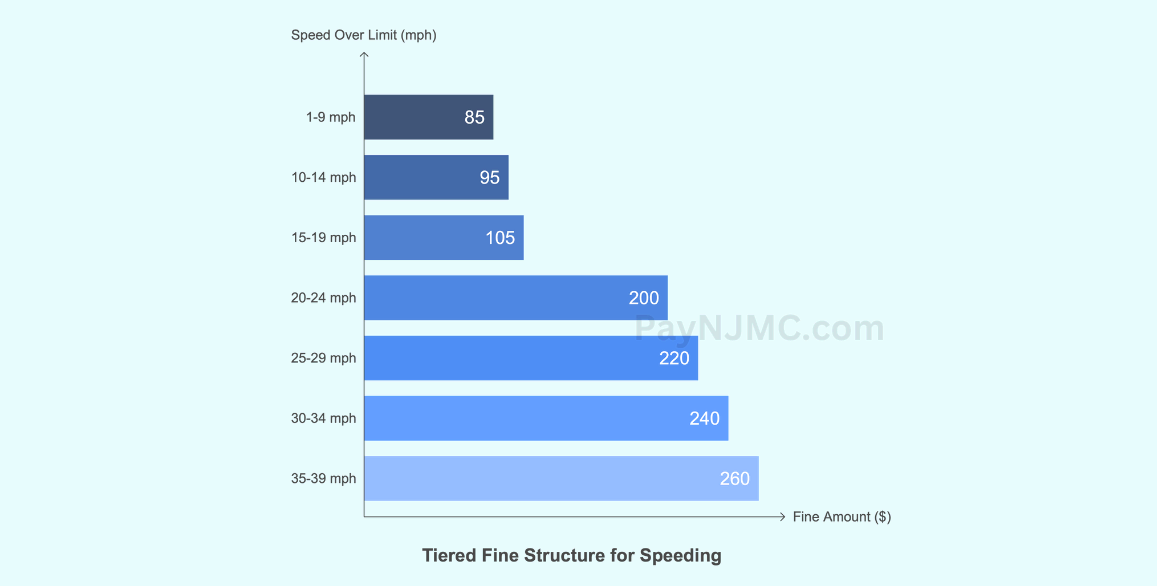 NJMC Speeding Ticket Fine Structure